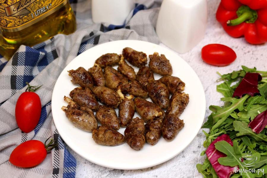 Тушеные куриные сердечки - пошаговый рецепт с фото