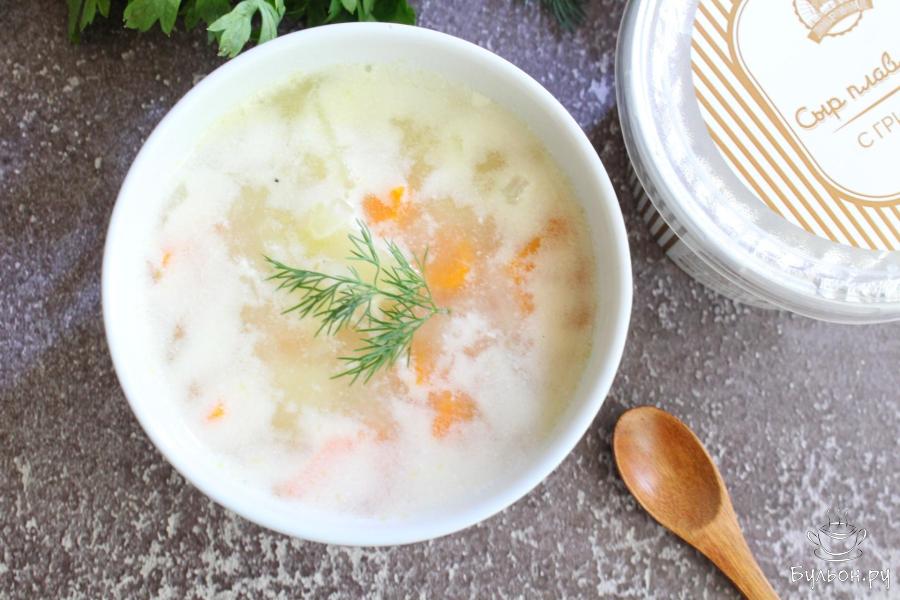Легкий сырный суп из плавленого сыра с овощами - пошаговый рецепт с фото
