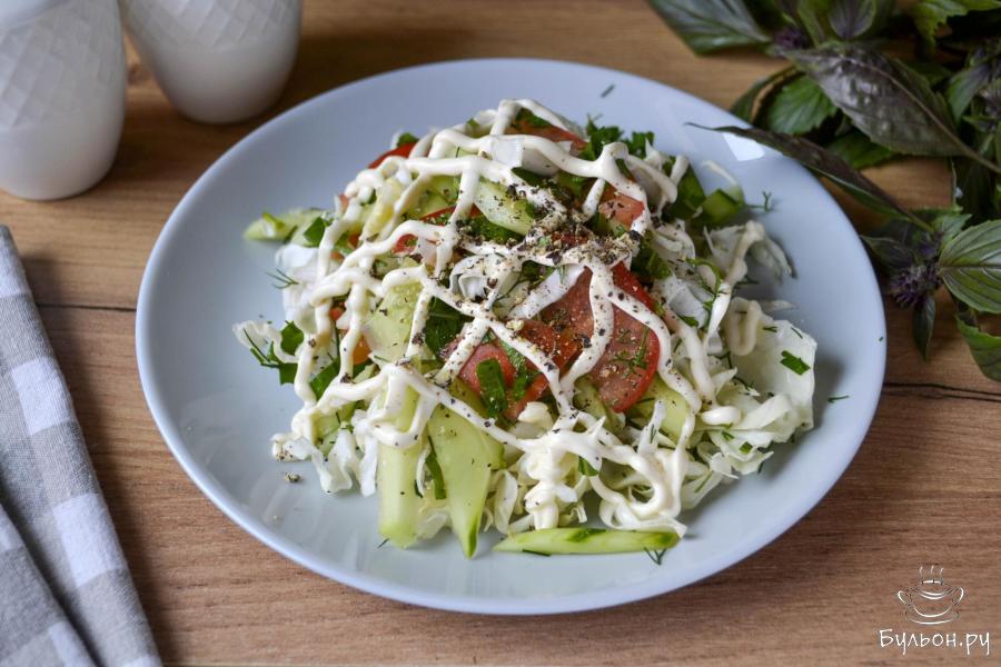 Салат из свежих овощей - пошаговый рецепт с фото