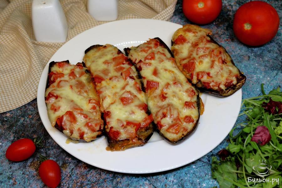 Запеченные баклажаны с помидорами и моцареллой - пошаговый рецепт с фото