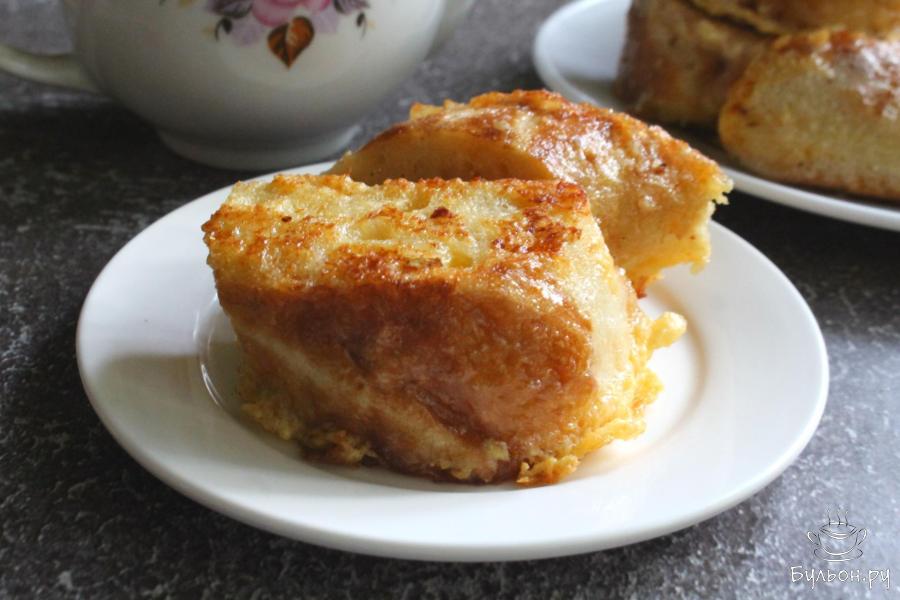 Гренки с плавленым сыром на сковороде - пошаговый рецепт с фото