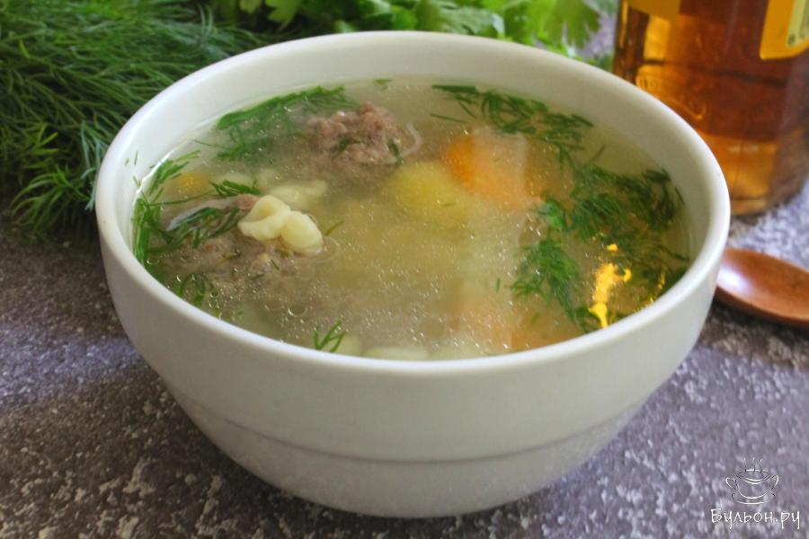 Легкий суп с фрикадельками и суповыми макаронами - пошаговый рецепт с фото