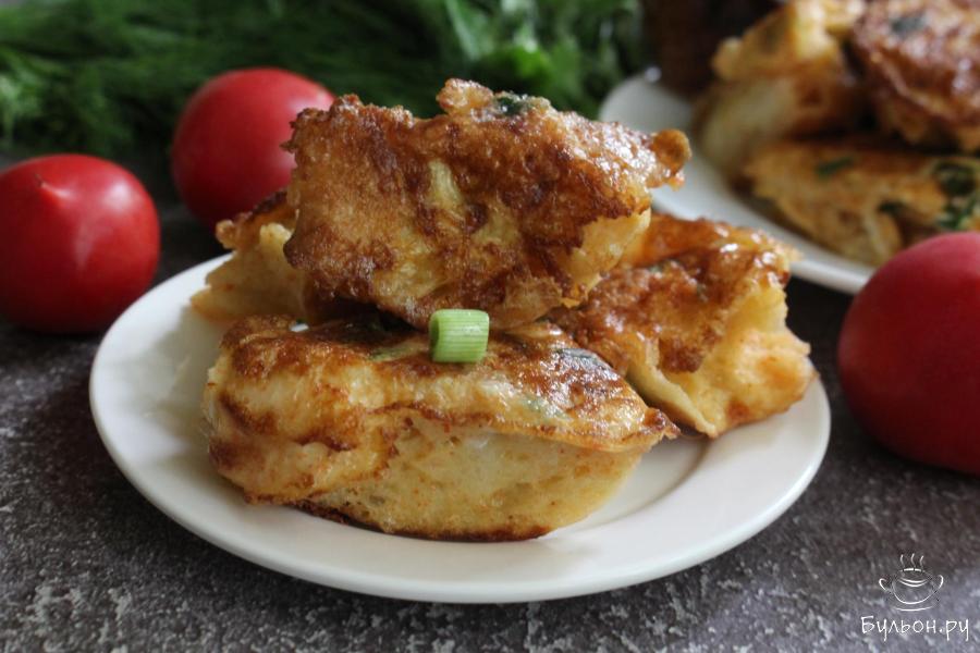 Гренки с яйцом, молоком и зеленым луком Гренки с яйцом, молоком и зеленым луком