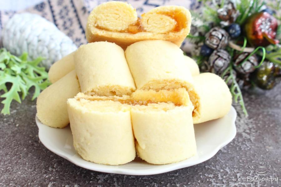 Новогоднее печенье с апельсиновым джемом Новогоднее печенье с апельсиновым джемом
