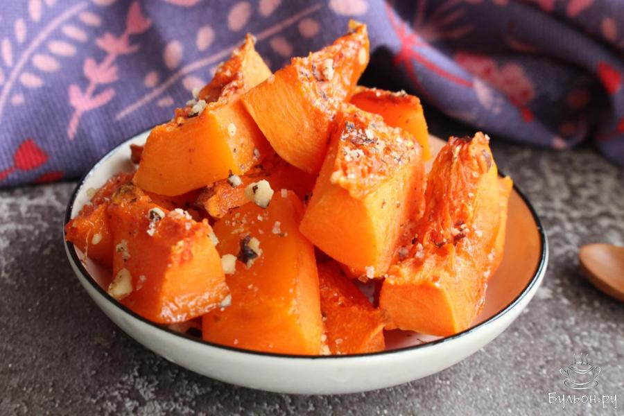 Запеченная тыква с сахаром и корицей в духовке Запеченная тыква с сахаром и корицей в духовке