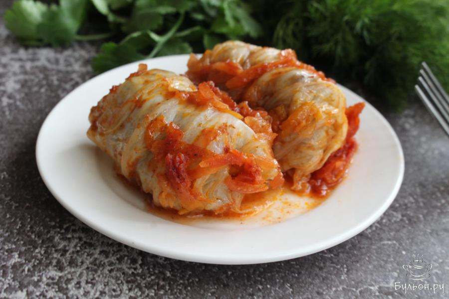 Голубцы из пекинской капусты с мясным фаршем Голубцы из пекинской капусты с мясным фаршем
