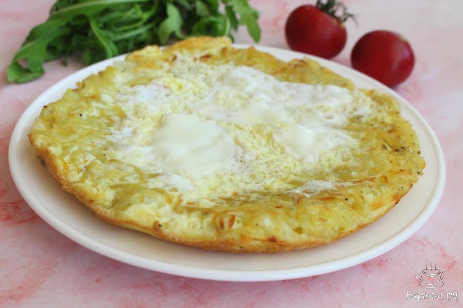 Картофельный блин с яйцом Картофельный блин с яйцом