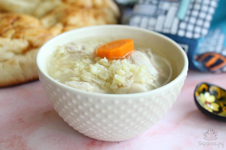 Легкий суп с куриной грудкой и булгуром