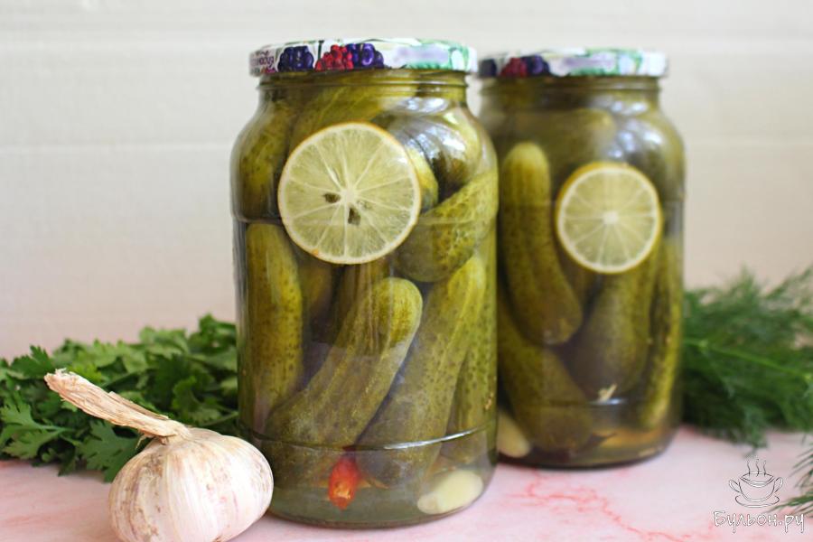 Маринованные огурцы с лимонами на зиму Маринованные огурцы с лимонами на зиму