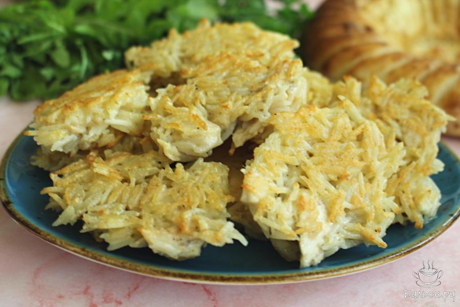 Рисовые оладьи с куриным филе