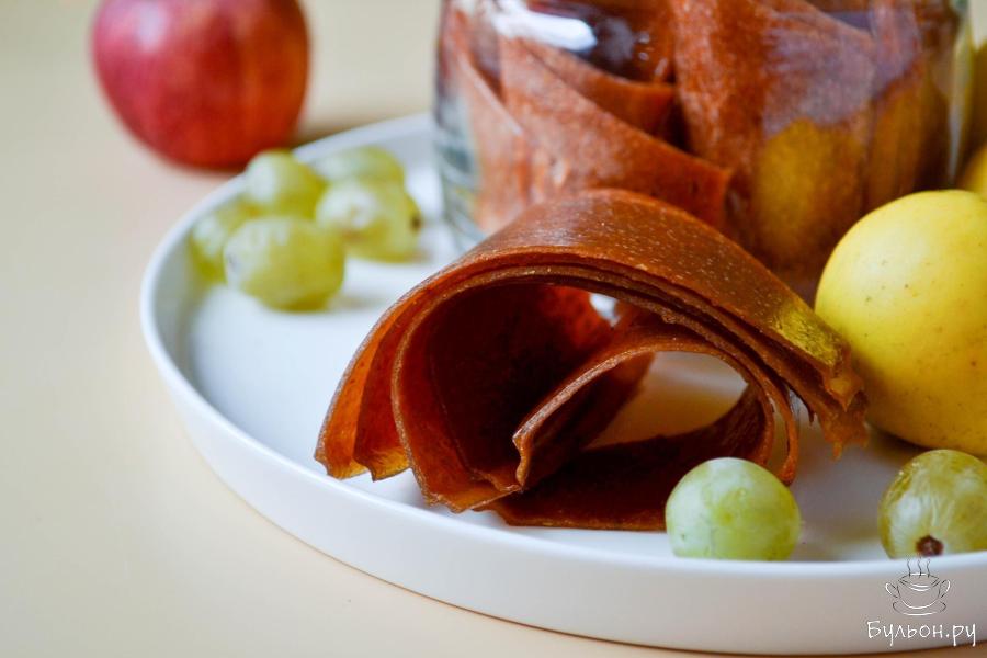 Пастила яблочно-виноградная в сушилке