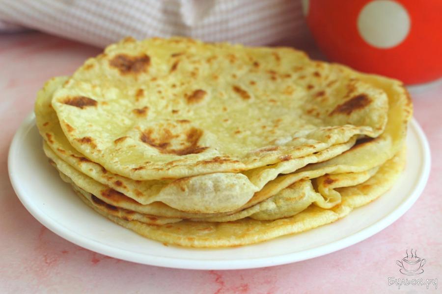 Заварные пресные лепешки на сковороде