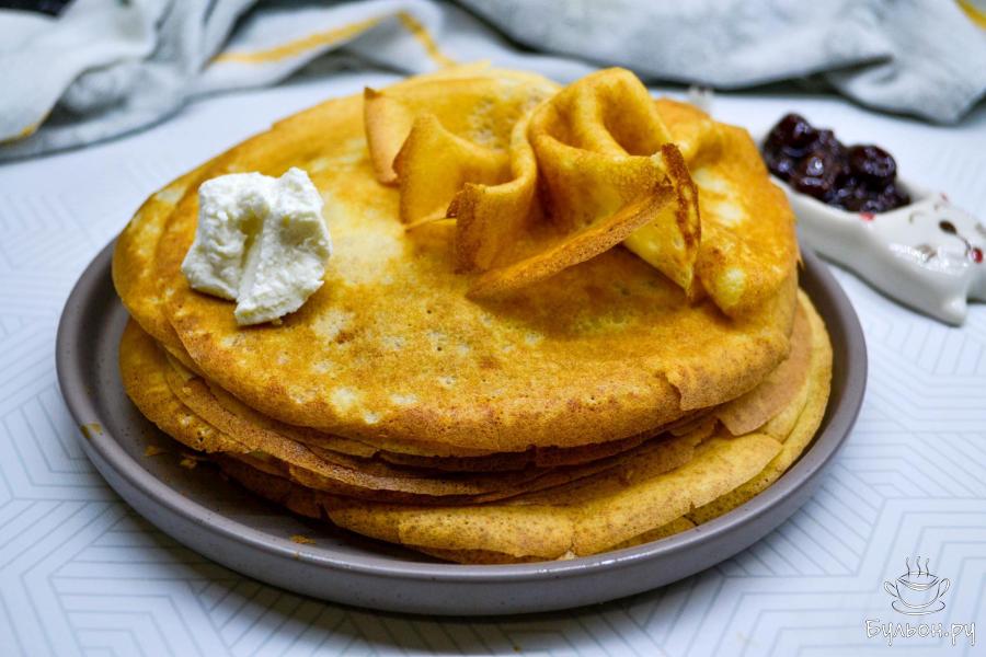 Блины на кефире и кипятке