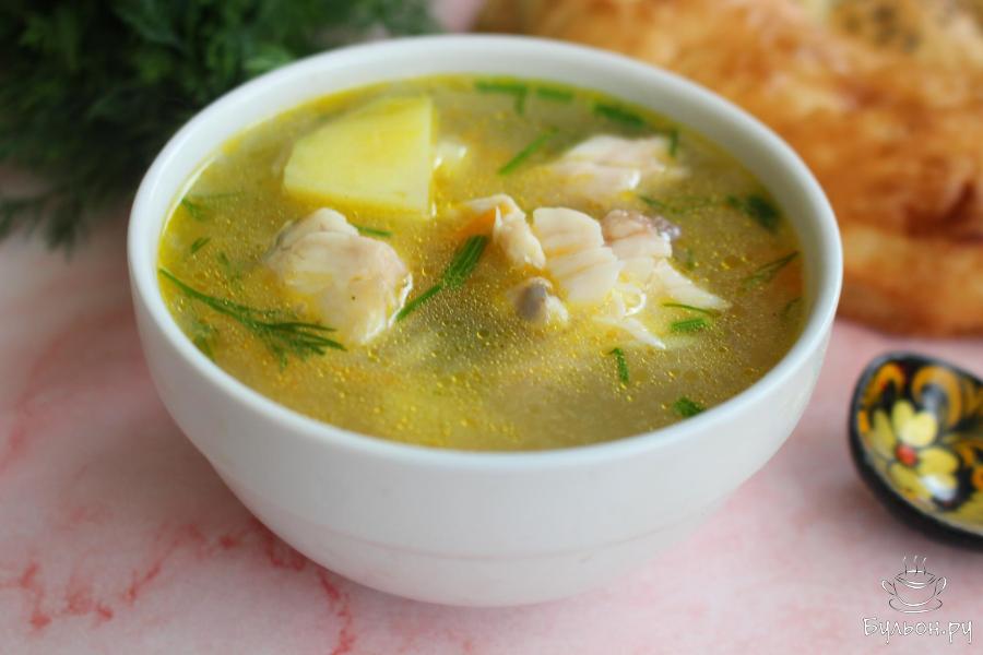 Рыбный суп из белого амура с пшеном