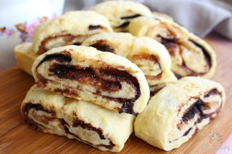 Печенье на кефире с начинкой из какао и сахара