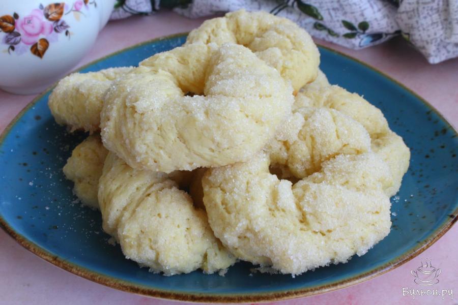 Печенье "Сахарные кольца" в духовке