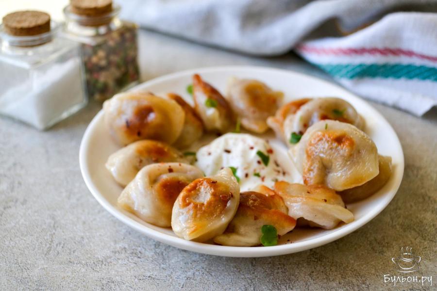 Жареные пельмени
