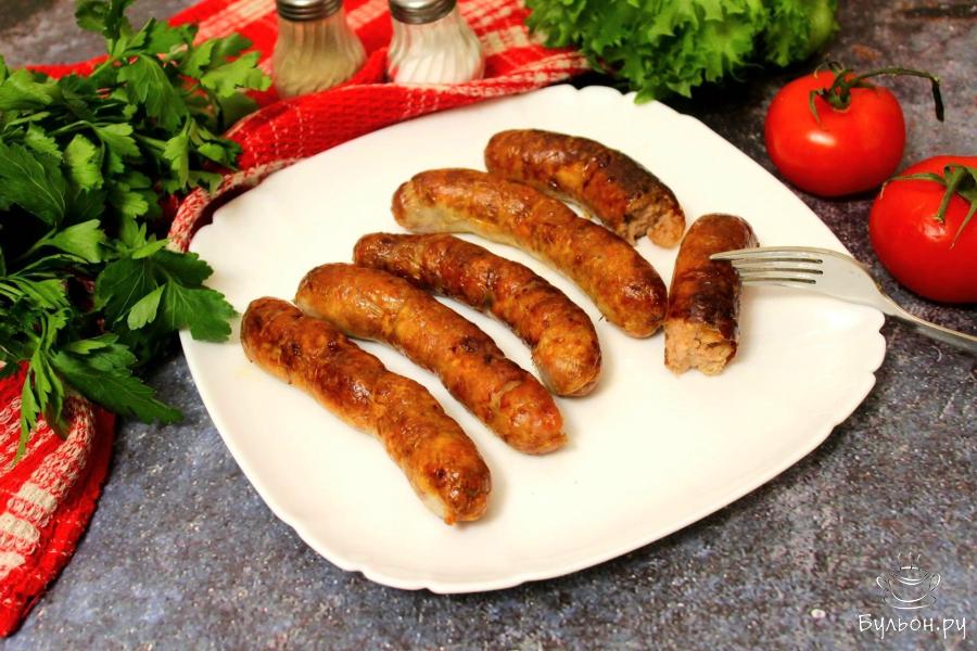 Домашние колбаски из свиного фарша