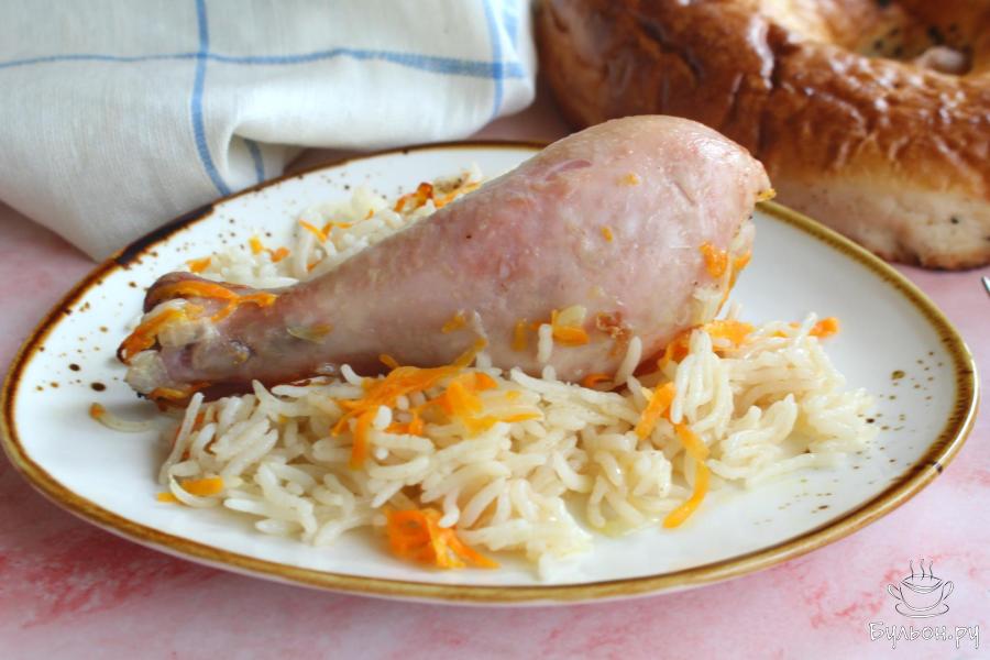 Рис с куриными голенями в духовке