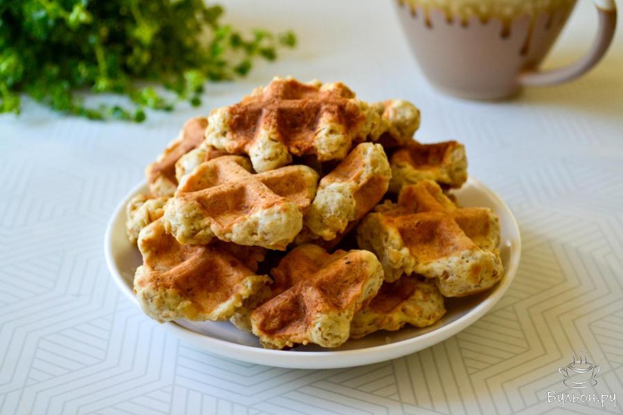 Печенье овсяное в электровафельнице