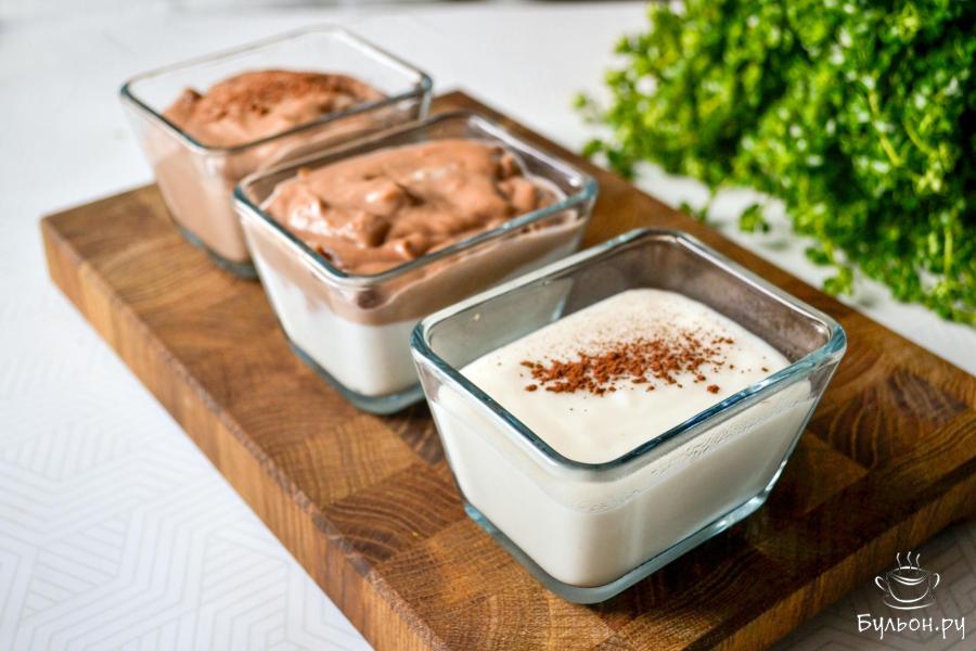 Турецкий пудинг Мухаллеби с шоколадом - молочный десерт