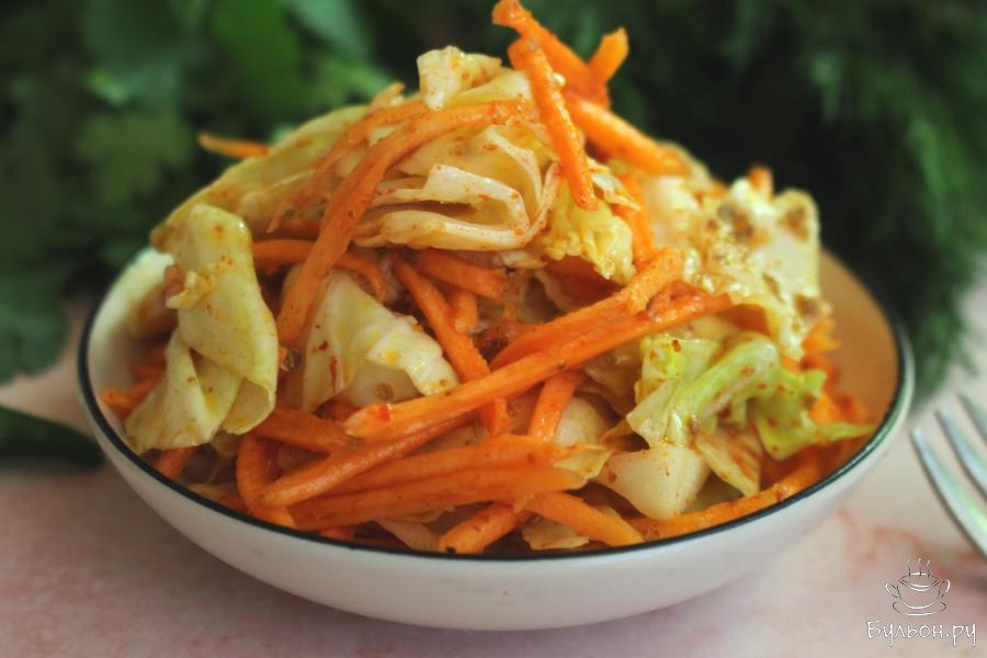 Салат из капусты и моркови по-корейски